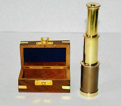 Télescope maritime 6&quot; en laiton vintage antique avec décor à la maison en... - £33.45 GBP