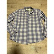 Ben Sherman Mens Plaid Long Sleeve Button Up Shirt XXL Purple White Punk... - $24.75