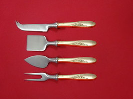 Rose Spray by Easterling Sterling Silver Cheese Serving Set 4 Piece HHWS  Custom - $257.50