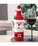 Christmas Wine Bottle Cover Set – Santa Snowman Woven Bag Table Decorati... - €15,17 EUR