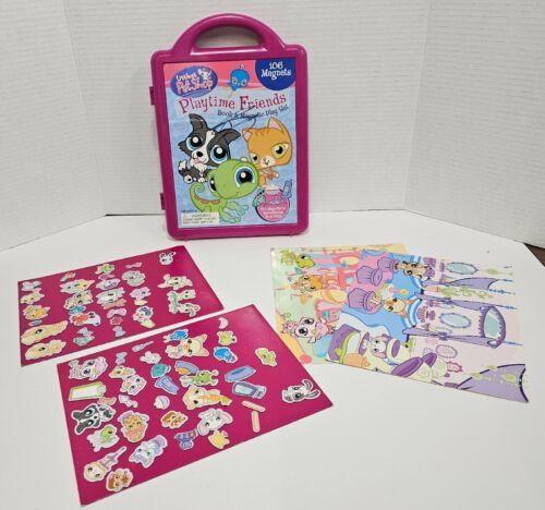Primary image for Pre Owned 2008 Littlest Pet Shop Playtime Friends Book & Magnetic Play Set