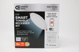 Commercial Electric 50292 6” Smart Ultra Slim RGB+W LED Recessed Light Kit - £18.99 GBP
