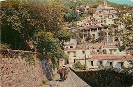 Chrome Mexico Postcard M254 Taxco Callejon Tipico Typical Alley Pack Donkeys - £3.32 GBP