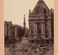 c1900 Bruxelles Brussels Brouckere Square Photo Cabinet Card Photograph J N Br - £15.99 GBP