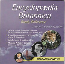 Encyclopedia Britannica CD-Rom for Windows 95/98/2000/Me/XP/NT &amp; Mac OS X/iMac - £9.48 GBP
