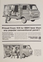 1962 Print Ad Ford Econoline Vans Work &amp; Camper Trucks Cost Less  - £15.79 GBP