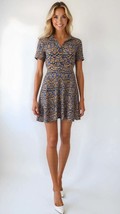 Calvin Klein Multicolor Floral Print Button Front Short Sleeve Mini Dress - $21.00