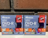 2- Memorex Mini DVD-R Double Sided 2.8GB 60 Minutes DVD Camcorder Sealed... - $9.90