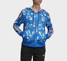 Adidas FARM RIO ALLOVER PRINT HOODIE Hooded Sweat shirt Jacket Womens si... - £43.89 GBP