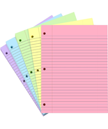 Koogel Loose Leaf Paper, 500 Sheets College Ruled Lined Colored Filler P... - $25.62