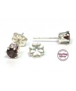 4mm Chocolate Brown CZ Stud Earrings - $261.84 MXN