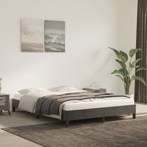 Bed Frame without Mattress Dark Gray 59.8"x79.9" Queen Velvet - $4,069.86 MXN