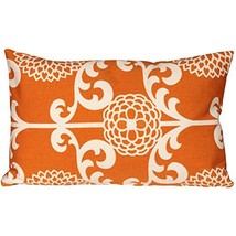 PILLOW DÉCOR Waverly Fun Floret Citrus Orange 20x20 Throw Pillow - £31.72 GBP+