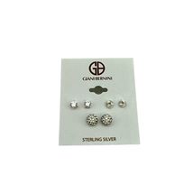 Giani Bernini Sterling Silver 3-Pc. Set Cubic Zirconia Stud  Earrings - £20.40 GBP
