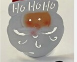 CHRISTMAS 6.5” METAL Santa Claus (Ho Ho Ho)Candle Holder / STAND &amp; Hat O... - $14.00