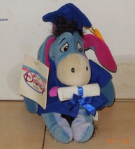 Vintage Disney Store Winnie The Pooh 6&quot; Eeyore beanie plush stuffed toy Rare #6 - £7.67 GBP