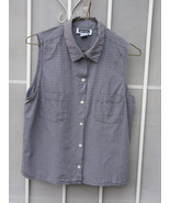 XHILARATION ~ Sz M ~ Sleeveless Button Up Womens 100% Cotton Blouse ~ SH... - £11.06 GBP