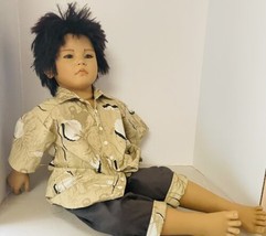 Annette Himstedt Makimura Puppen Kinder 1988 Japanese Boy Vinyl Doll 31-inch - £104.45 GBP