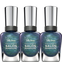 (3 Pack)NEW Sally Hansen Complete Salon Manicure Nail Color Black &amp; Blue 0.50 Oz - £18.61 GBP