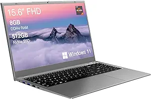 Laptop Computer, Amd Ryzen 7 3700U, 8Gb Ddr4/512Gb Nvme Ssd, 15.6&quot; 1920X... - $479.99