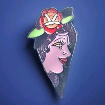 Woman With Headdress Pin Horror Witch Goth Emo - $12.95