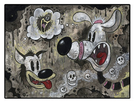 RAT FACE 12x18&quot; signed print By Frank Forte Pop Surrealism Betty Boop - £14.72 GBP