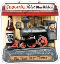 Pabst Blue Ribbon Train Laser Cut Flat Metal Sign - €60,24 EUR