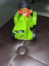 Fisher Price Little People 2016 Green Tractor And 2012 Eddie Farmer Blonde Clean - £6.95 GBP
