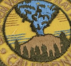 Vintage LA Scenic Volcanic Nat&#39;l Park CA Twill Boy Scout America BSA Camp Patch - £9.18 GBP