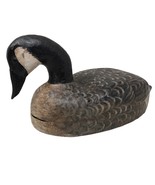 Large Vintage Carved Wood &amp; Hand Painted Canadian Goose Decoy 18&quot; x 9&quot;x ... - £487.21 GBP