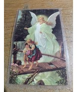 Guardian Angel with Prayer - Laminated Holy Card - $1.75