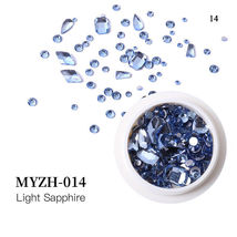 3D Nail Gem Colorful Rhinestone Acrylic AB Flat Nail Art #MYZH-014 - £5.81 GBP