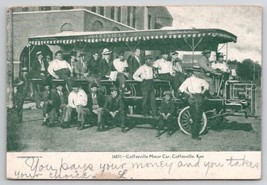 Coffeeville Motor Car Full Of Men Kansas Postcard W25 - $6.95