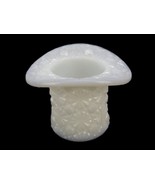 Small Top Hat Vase/Planter, Fenton Milk Glass, Daisy &amp; Buttons Pattern, ... - $12.69