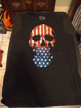 Unisex  XS Converse ALL STAR Black T Shirt with American Flag, Skull Gra... - $16.82