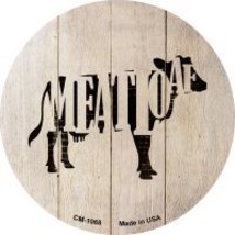 Cows Make Meatloaf Novelty Metal Mini Circle Magnet CM-1068 - £10.32 GBP