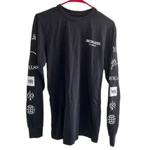 Young &amp; Reckless Shirt Mens Medium Blk Long Sleeve Tee AOP Double Sided Y2K - £22.46 GBP