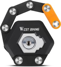 West Biking Folding Bike Lock - Compact Bicycle Lock With 3, Theft Alloy... - £33.04 GBP