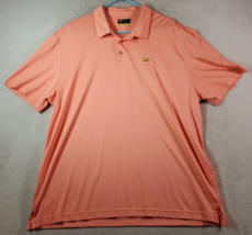 Jack Nicklaus Polo Shirt Men Size 2XL Orange White Striped Short Sleeve Collared - £12.72 GBP
