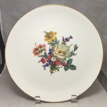 Vintage Floral porcelain decorative plate by Heinrich Germany - $7.38