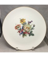 Vintage Floral porcelain decorative plate by Heinrich Germany - £5.83 GBP