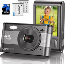 Digital Camera For Photography Autofocus 4K 48Mp Compact Vlogging, 2 Batteries - $64.99