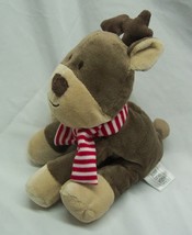 Carter&#39;s SOFT BROWN REINDEER W/ SCARF 6&quot; BABY Plush STUFFED ANIMAL Toy - £12.77 GBP