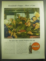 1946 Coca-Cola Soda Ad - Everybody&#39;s happy.. Have a Coke - £14.76 GBP