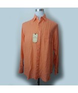 Tommy Bahama Men Linen Shirt Size M ( 22x30x24.5&quot;) Costa Sera Orange Lon... - £45.94 GBP