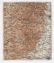 1905 Antique Map Of Southern Alsace / Vosges / Colmar / France - £15.41 GBP