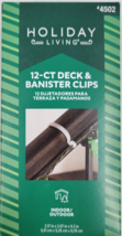 Holiday Living Deck &amp; Banister Christmas Light Clips 12 Count Decor Rail Holder - £7.21 GBP