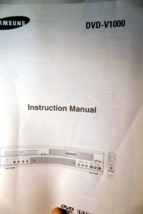 Samsung DVD-V1000 player recorder Manual Instruction Guide - $39.25
