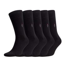 AWS/American Made Black Bamboo Dress Socks for Men with Reinforced Seamless Toe  - £16.41 GBP