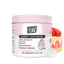 Wonderbelly Bloat + Gas Relief, Extra Strength Chewable Tablets, with 12... - $10.89